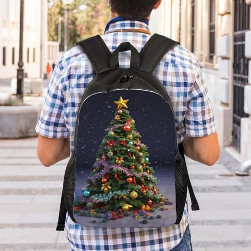Mochila impermeable unisex con diseño verde Navidad miniatura 7