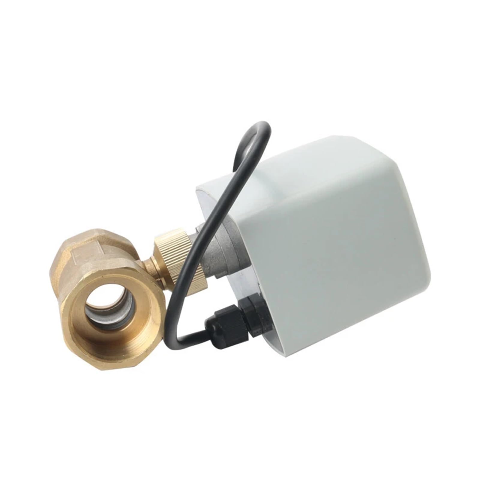 Válvula de bola eléctrica Válvula de bola motorizada de 1/2 ", 3/4", 1 ", 2", 3 cables, 2 controles, AC24V, AC220V, DC12V, DC24V, Motor eléctrico de latón de gran torsión, 1 ud.(3/4",220VAC_CR02)