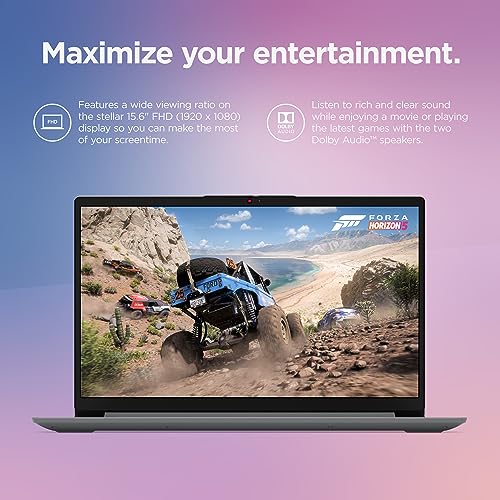 Image of Lenovo IdeaPad 1i - (2023) - Everyday Laptop Computer - Windows 11-15.6 inch FHD - 4GB Memory - 128GB Storage - Intel Celeron N4500 - Cloud Grey