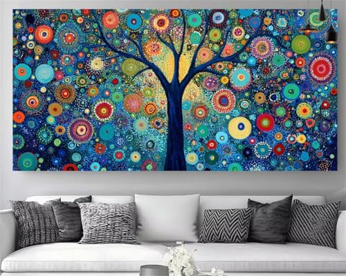 Peinture diamant arbre de vie 5D pour sublimer votre grand salon