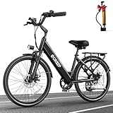 GOKEEP Peak 1000W Electric Bike for Adults, 75 Miles Range, 48V 10.4Ah Removable Battery E Bikes, 26