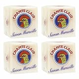 Sapone Solido Marsiglia, 250 Grammi, Confezione da 4, Barra, Tensioattivi Vegetali, Profumo Lavanda, Privo di Nichel