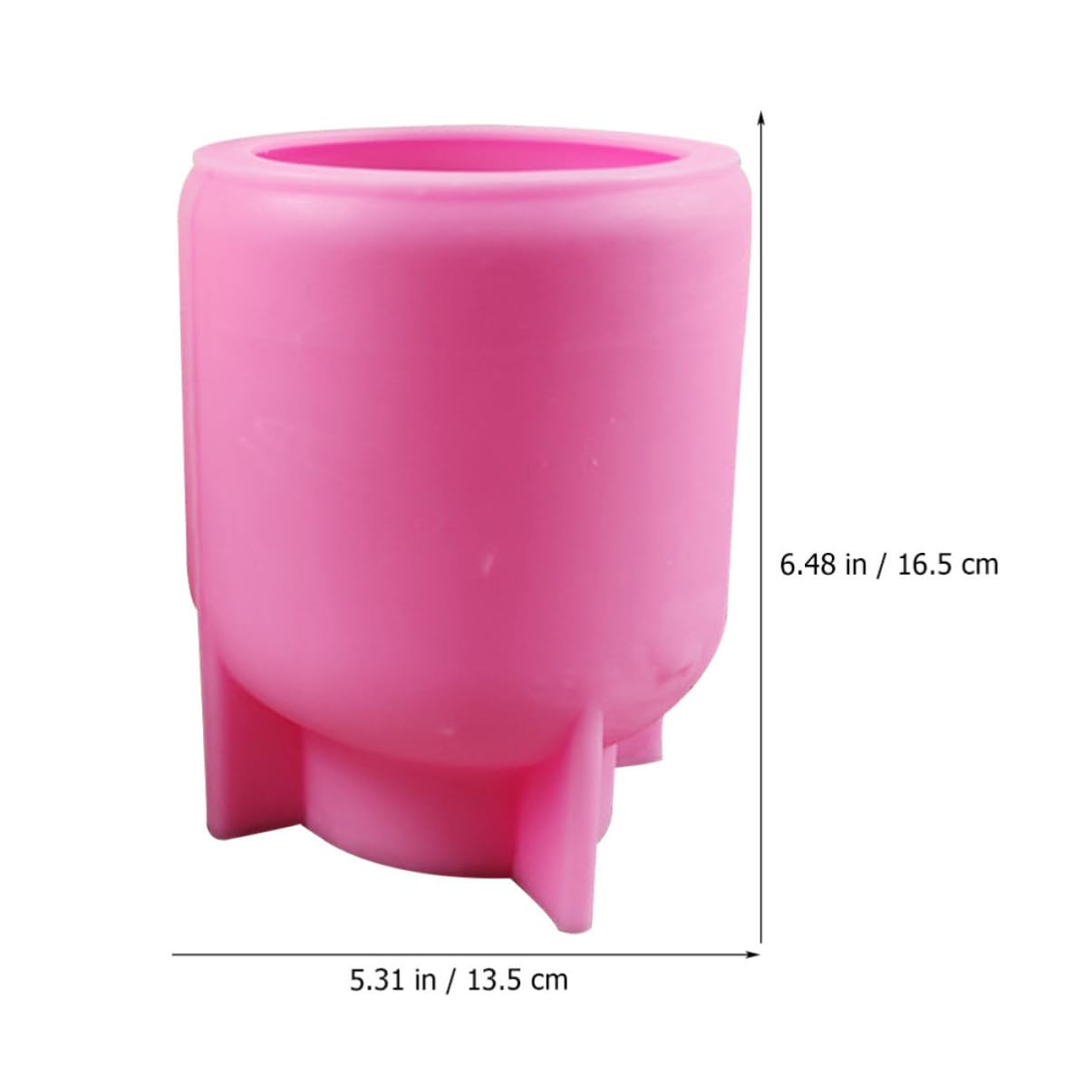 Molde de Jarrón Redondo de Silicona Rosa para DIY y Tienda | Interior Liso y Alta Transparencia, Fácil Desmoldeo, para Principiantes