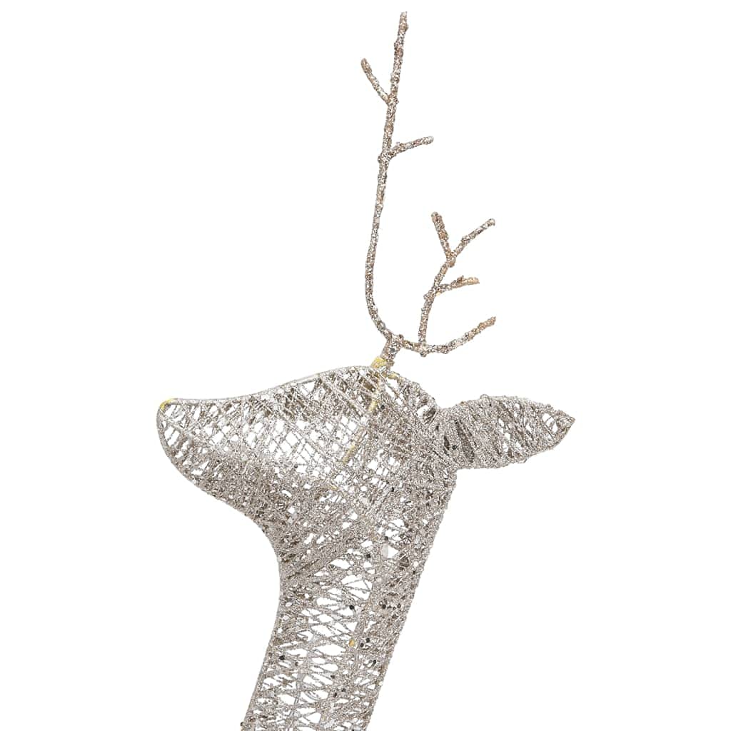 led draht lichterkette mit batterie,lichterkette deko,Weihnachtsdeko LED Rentiere 270x7x90 cm Golden WarmweißGeeignet für Patio, Schlafzimmer, Wohnzimmer, Weihnachten