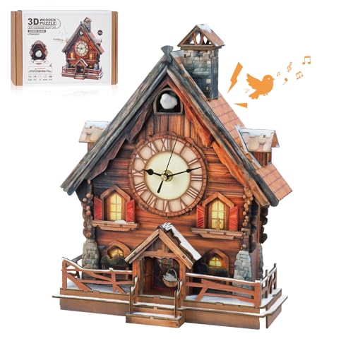 Rompecabezas de madera para adultos ideal para decorar el salón con un reloj de cuco