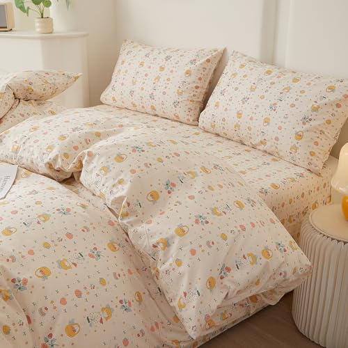 Image of LifeTB Cottagecore Floral Comforter Set Cute Aesthetic Flowers Bedding Set | Coquette Aesthetic Floral Botanical Bedding Twin XL Comforter for Teen Girls Soft Lightweight Bedding 3 Piece