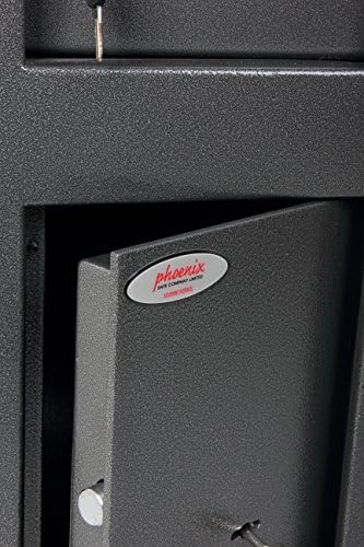 Phoenix Safe Company  SS0992KD Cashier Day Deposit Security Safe - Key Locking - Twin Locking Bolts - Metallic Graphite Finish - 19 Litre Capacity - 17kg
