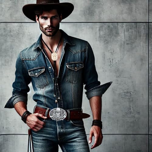 Image of Western Cowboy Vintage Rodeo Cross Prayer Horse Belt Buckle Men