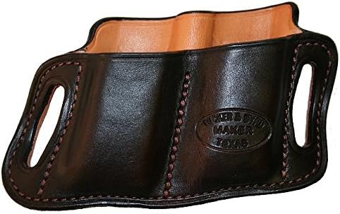 Left Hand - Tucker and Byrd #2 Double Mag Pouch - 4.25" 1911 - Dark Brown