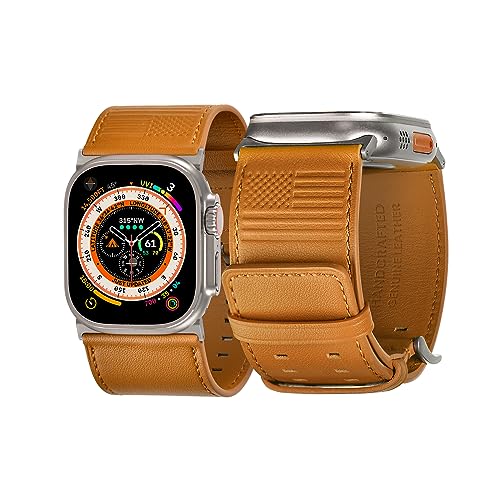 Bracelet de montre de rechange Apple Watch Tefeca cuir marron élégant