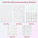 Riceduo 1034Pcs Face Gems & Pearls Set for Makeup, Self Adhesive Face Hair Jewels for Women, Festival Makeup Rhinestone Stickers Festival Accessories for Face, Hair, Eye, Body