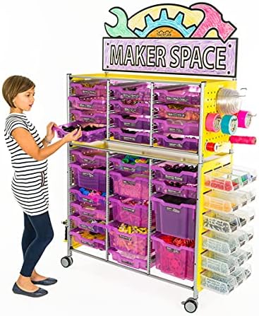 Maker Cart 2.0; Portable Maker Space with Curriculum & Activities for Classrooms & Schools (Elementary, Middle, High); Teacher Designed Science, Engineering, STEM, STEAM, DIY, NGSS Projects