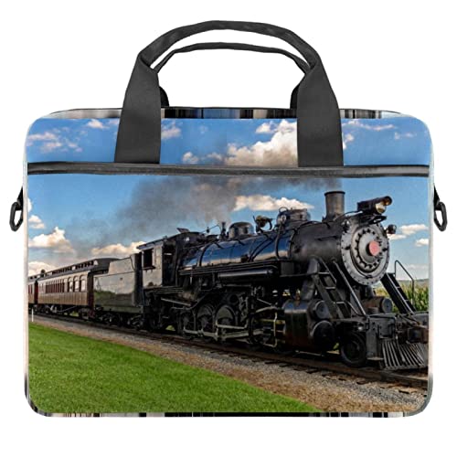 Sac bandoulière pour ordinateur portable 13 à 14.5 pouces motif train
