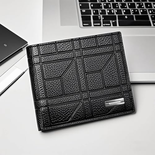 Wallet For Men With Coin Purse,Bifold Mens Wallets With Credit Card Holder Pu Leather Men'S Wallet With Money Clip Black