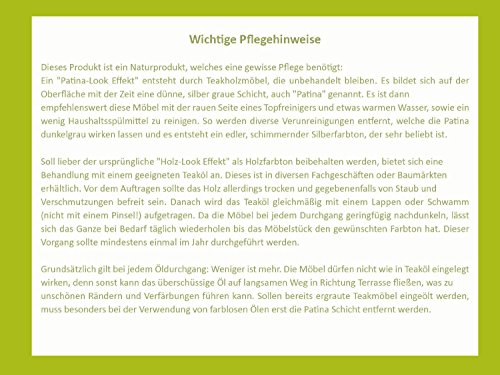 SAM Möbel Gartentisch Aruba hochwertiges Teak Holz Schirmloch in der Mitte des Tisches ausziehbar natürliche Maserung pflegeleicht, Braun, 240 x 100 cm – Bild 4