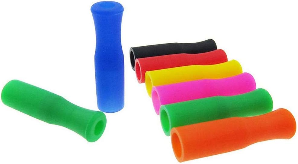 48Pcs Reusable Straws Tips, New Silicone Straw Tips, Multi-Color Food Grade Straws Tips Covers Only Fit for 1/4 Inch Wide(6MM Out Diameter) Stainless Steel Straws