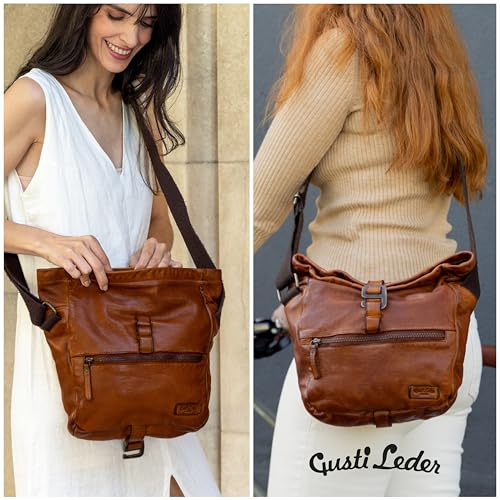 Sac à épaule en cuir Gusti Auna, l'élégance du marron