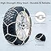 C-Hopetree Universal Snow Tire Chains for Cars and SUVs, Reusable Emergency Anti-slip Cable Tire Chains for Winter, Designed for Ice, Snow & Traction Enhancement, Model KN120
