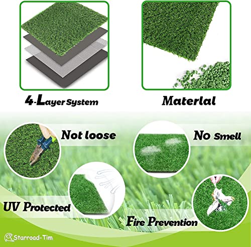 STARROAD-TIM 80 * 100 cm Hundetoiletten Kunstrasen Outdoor Hundeklo für Zuhause Hundetoilette Wohnung Hundetoilette Balkon Wiederverwendbare Trainingsunterlagen für Hunde Rasen Dekoratio