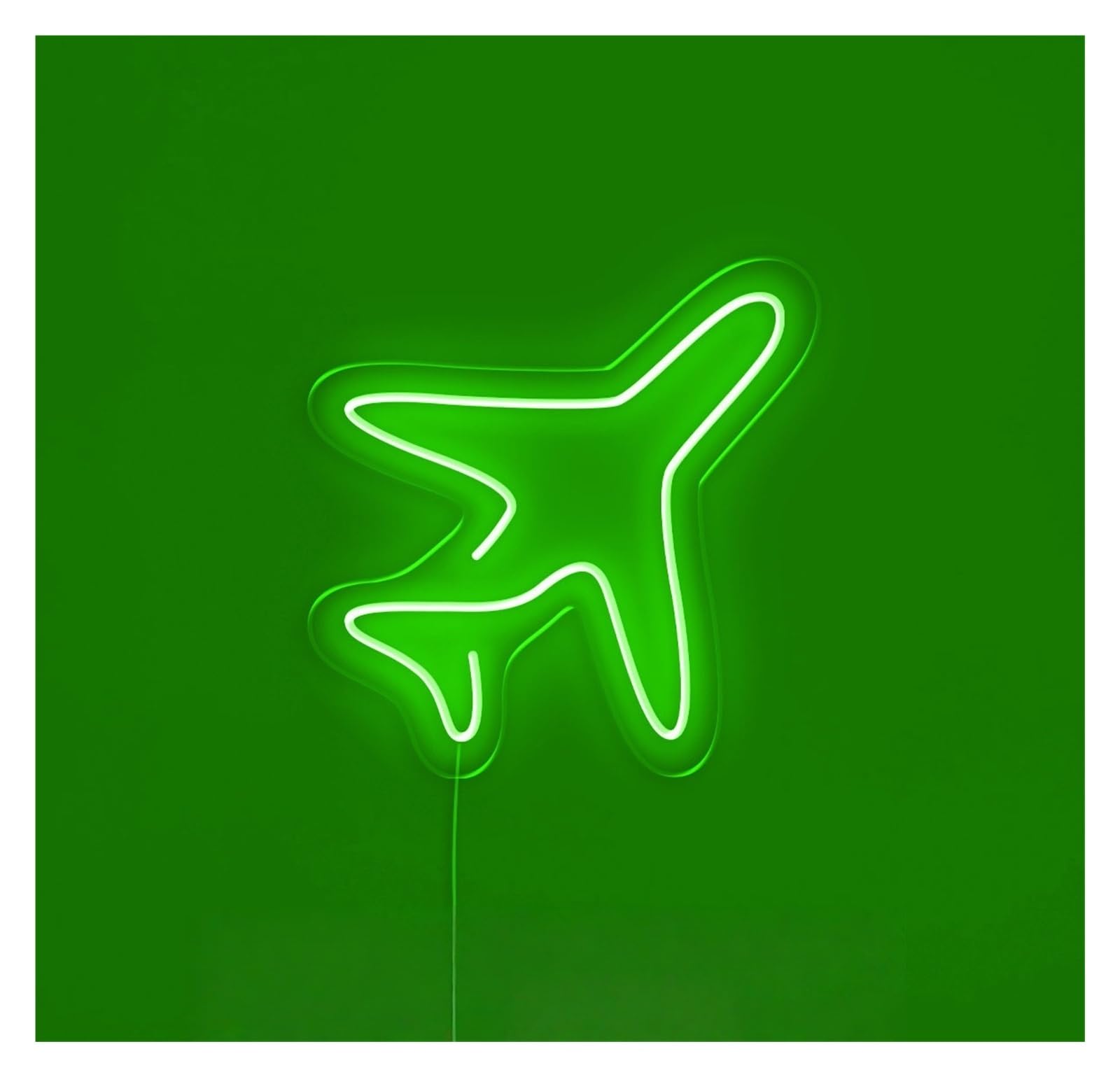 Rongch Style G Hanging Art Signs Plane Neon Sign Office Gameroom Bedroom Bar Livingroom Birthday Party Wall Decoration 16.54X15.75in/42X40cm