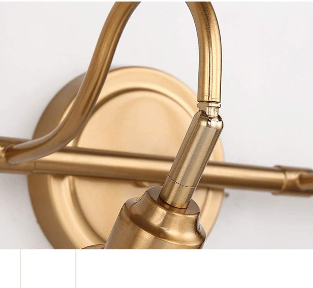 Lámpara LED Retro Antigua de Espejo de Baño, Luz Vintage Impermeable Ajustable, Iluminación Elegante, Aplique de Latón, 15W, D53cm, Luz Natural