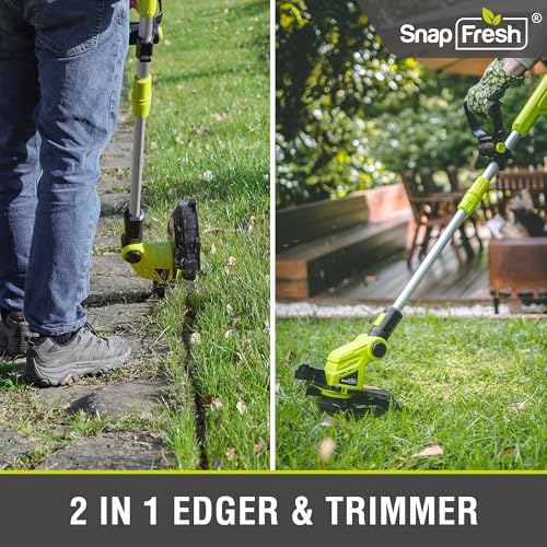 SnapFresh 20V Weed Wacker，2-in-1 Cordless 12" String Trimmer & Lawn Edger by SnapFresh - Used condition - Image 8