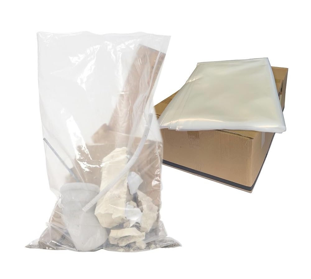 Tezraftaar® 30 x Rubble Sacks Clear Refuse Bags 20" x 30" 500Gauge Heavy Duty Builder Bags for Construction Site Garden Waste