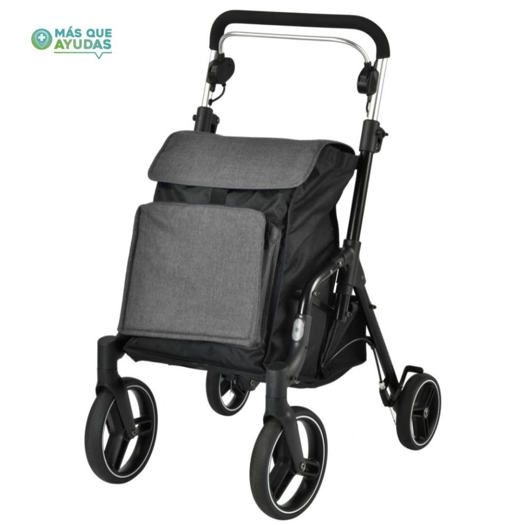 Urban Rollator de aluminio Basket XL, para Ancianos Rollator, Ajustable de 99 a 105 cm, 4 Ruedas, perfecto para hacer la compra, producto sanitario, con sistema de frenado.