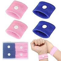 Travel Sickness Bands,2 Pairs Motion Sickness Wristbands for Kids and Adults-Motion Sickness Bands-Anti Nausea Wristbands-Nausea Bands for Morning Car Travel Sea Sickness