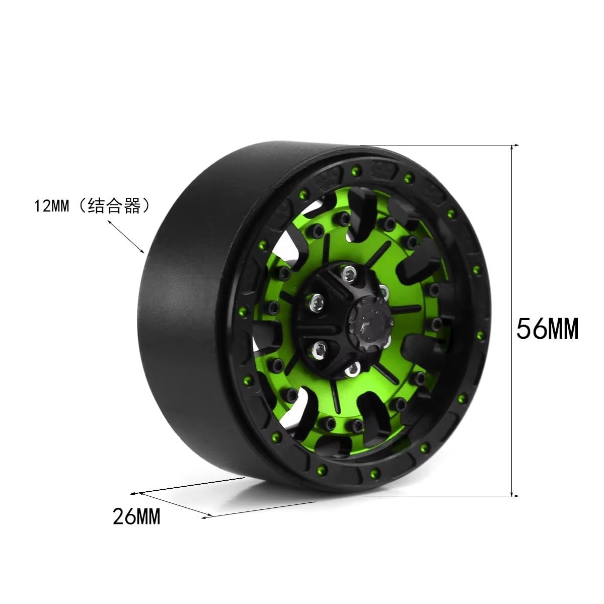 RC Ersatzteile Für TRX4 Für Axial Für SCX10 90046 Gen8 Für Rbx10 1:10 RC Auto Teile 110 * 38 Mm 1,9 "Rad Felgen Reifen Set RC Rock Crawler Auto Dekoration Zubehör(F001)
