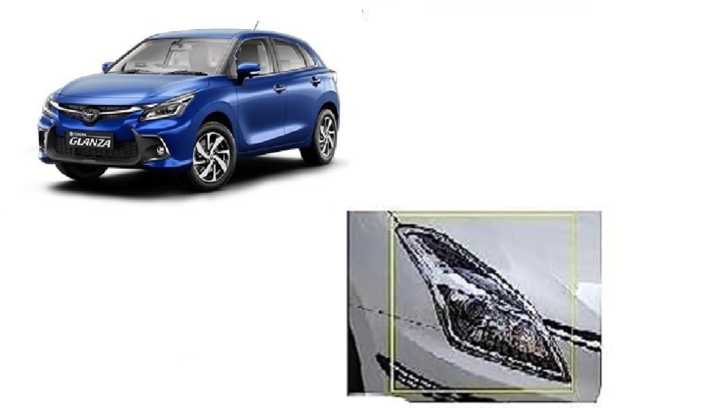 Empica Chrome Plated Headlight Frame Headlamp Cover Car Exterior Accessories Compatible With Toyota Glanza