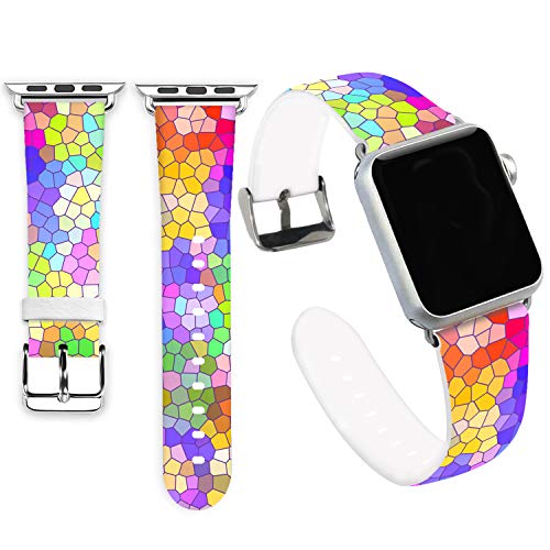 Multiformity Bands for Apple Watch 38mm,Jolook Soft Leather Sport Style Replacement iWatch Band Strap for Apple Watch 38mm 40mm Series 6/5/4/3/2/1 - Multiformity