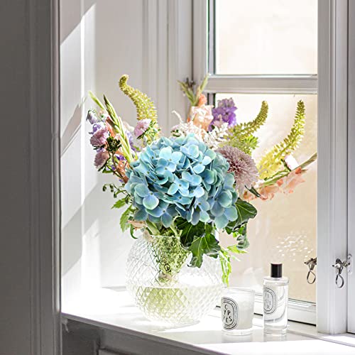 2Pcs Hortensia Kunstbloemen Decoratieve Blauwe Nep Bloemen Real-Touch Zijde Hortensia 63Cm Lange Stam Voor Thuis Hotel Kantoor Bruiloft Decoraties - Afbeelding 3