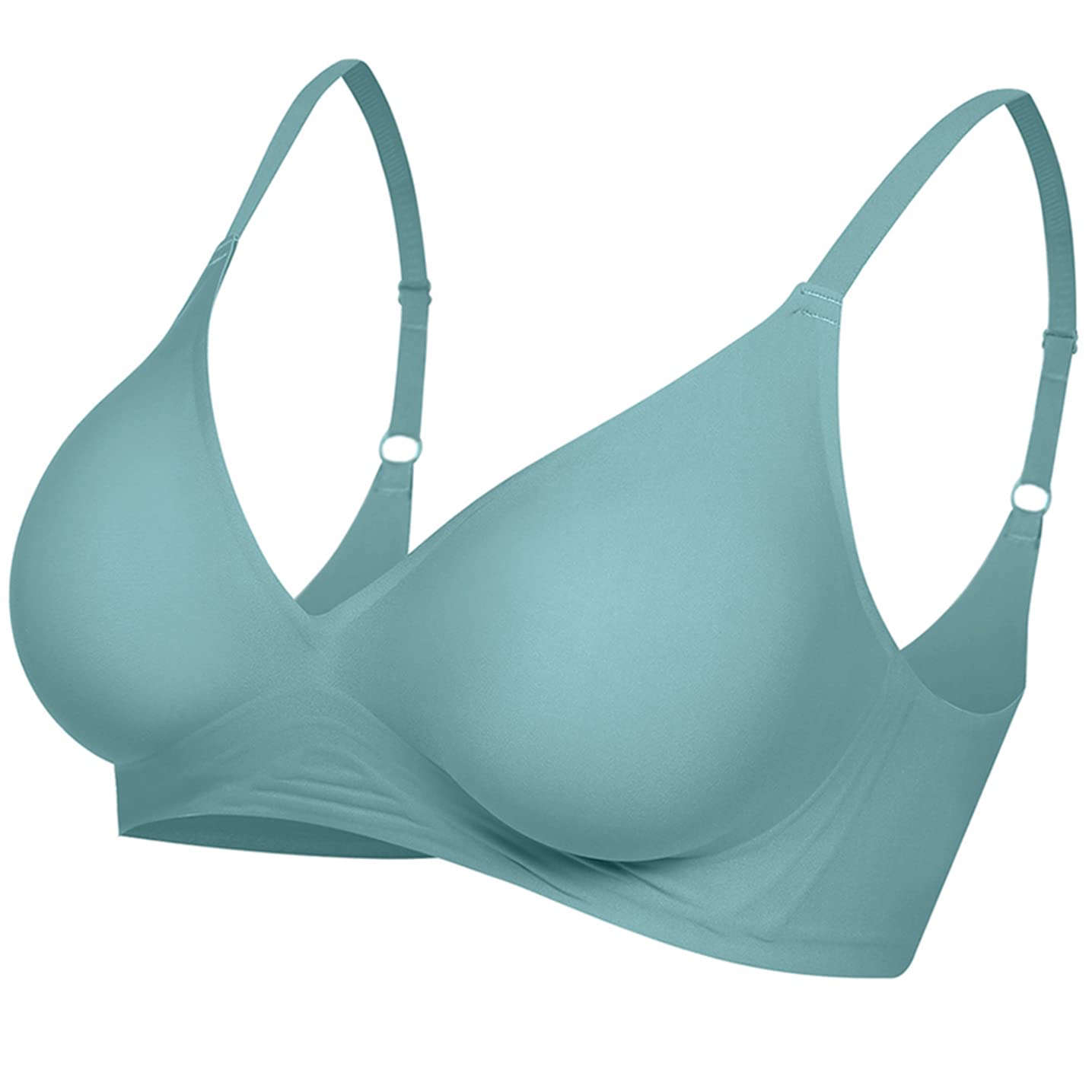 Orbescl Women's Seamless Bra Comfort Zero Feel Sports Bralette Padded Push Up Support Sleep Underwear