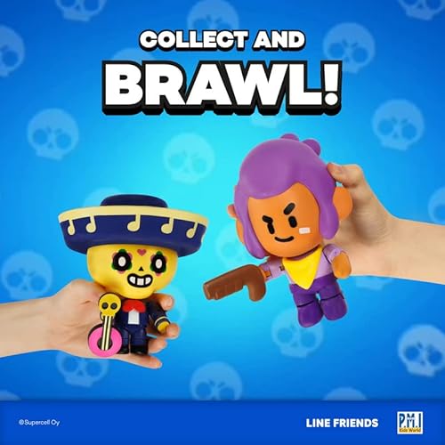 P.m.i. Brawl Stars Action Figure | One Of Four 6.7-Inch-Tall Collectibles | Brawl Stars Toys, Gift For Video Gamer | Shelly With Boomstick | Ofically Licensed Toy Figure - Articulated #TOP5