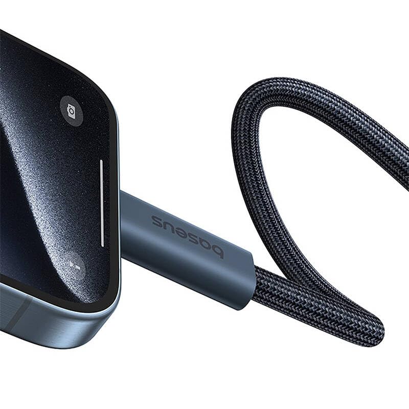 Baseus Flash 240W cable USB-C 1m negro de carga rápida para móvil y laptop 6
