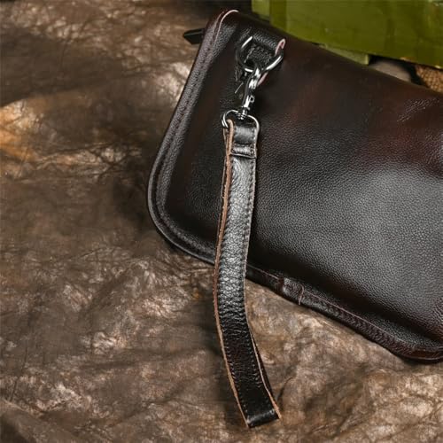 Bolso bandolera de cuero para hombre vintage con acabados artesanales de alta calidad 2