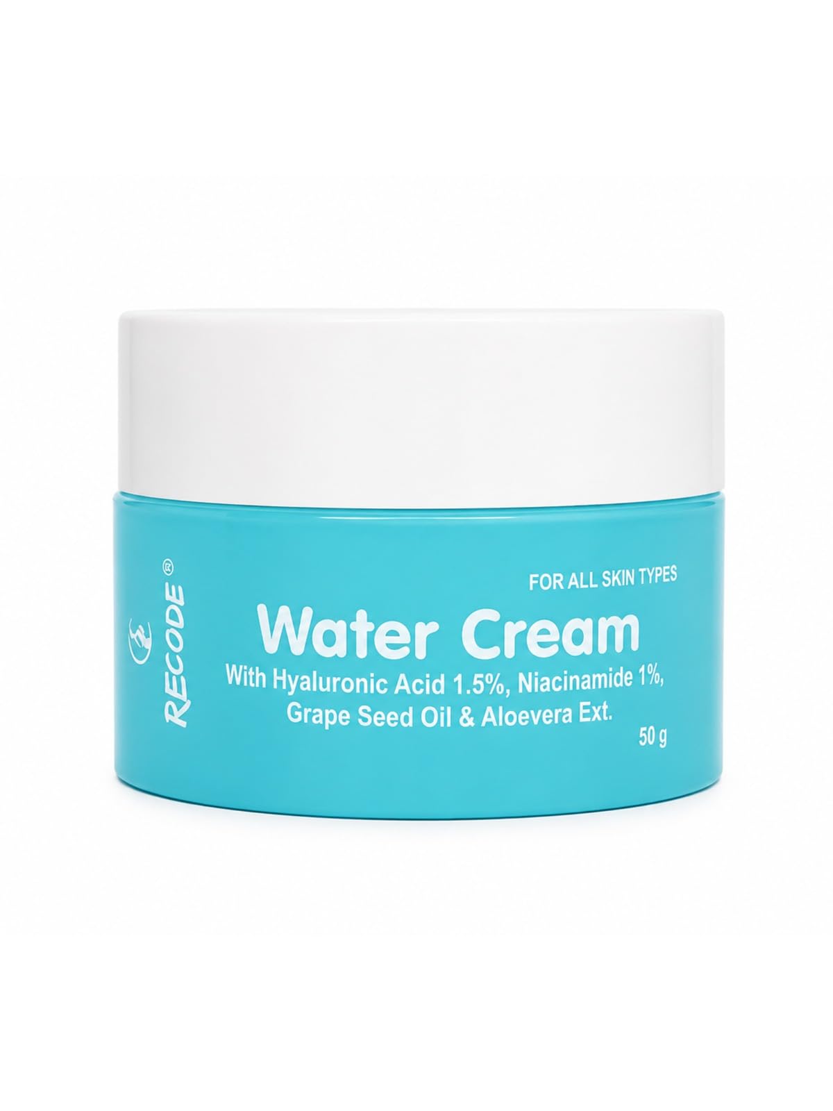 Recode Water Cream 50g | Hyaluronic Acid 1.5% & Niacinamide 1% | Goodness Exacts of Aloe Vera & Grape Seed Oil | Mineral Oil & Paraben Free-picture-10