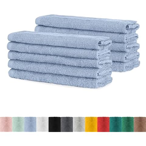 Pack of 10 Smoke Blue Cotton Towels Cover