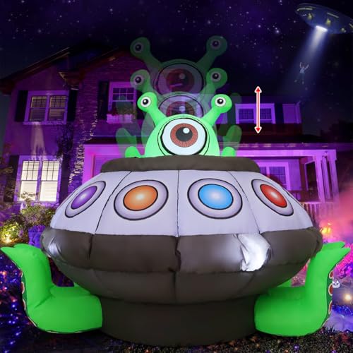 GOOSH 5.2 FT Halloween Inflatables Animated Alien Decorations Blow Up
