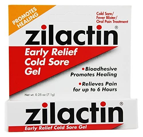 ZilactinCold Sore Relief Gel - .25 oz (7.1 g), Pack of 5