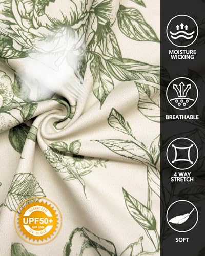 Image of WOWENY 3 /4 Sleeve Dress for Women with Pockets V Neck UPF 50+ Casual Sun Dress Breathable Quick Dry Beach Vacation