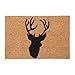 Produktbild Relaxdays Fußmatte Kokos, Türvorleger Hirsch, 40x60 cm, rutschfest, wetterfest, Fußabtreter innen & außen, Natur/schwarz, Kunststoff, 1.5 x 60 x 40 cm