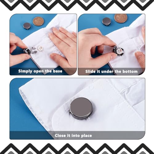 FINGERINSPIRE 5 pares cubrebotones para camisas de hombre 18MM miniatura 3