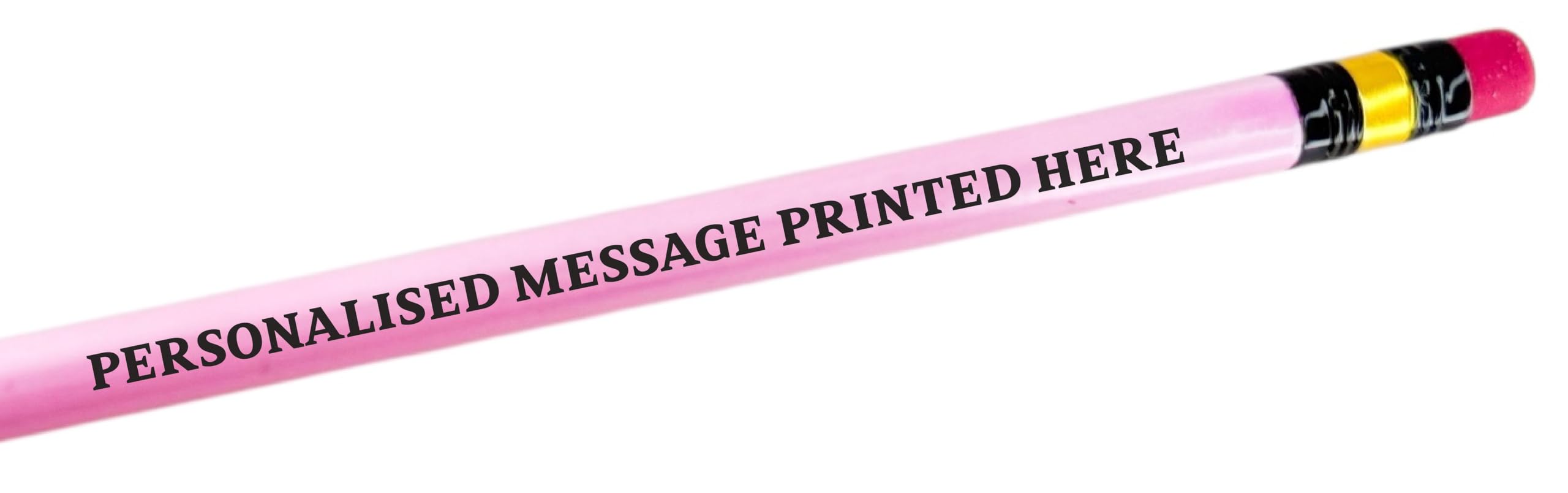 Personalised Pencils - Choice of Colours and Quantities (Pastel Pink, 1 Pencil)