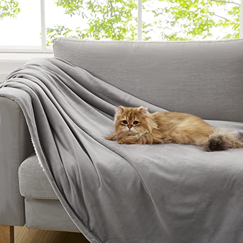 Ugg 01465 Bliss Sherpa Fully Reversible Throw Blanket For Couch Or Bed Machine Washable Easy Care Soft Plush Luxury Oversized Accent Blankets, 70 X 50-Inch, Seal #TOP3