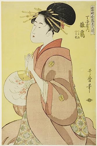 Cuadro en lienzo PSVDCTOO de Kitagawa Utamaro, lámina Provincia de Setsu para oficina de 60x90cm