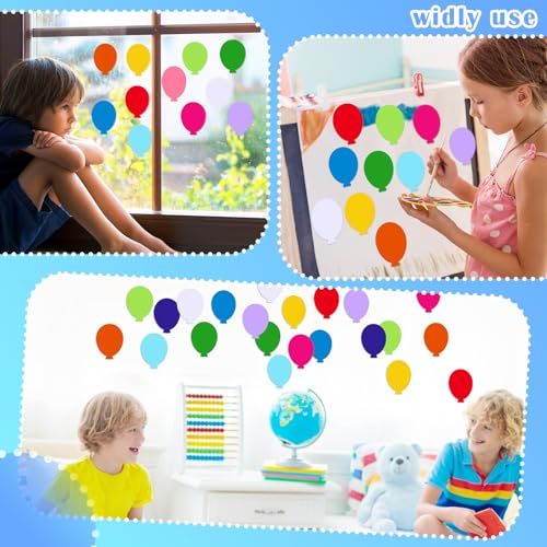 Image of Kisston 360 Pcs Balloon Cutouts Paper 3.9 Inch Assorted Color Die Cuts for DIY Craft Projects School Classroom Bulletin Board Decor