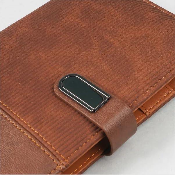 Image of NOW & IEVER Wireless charge Smart Premium A6 Brown diary with 16 GB Pendrive with Refillable Sheets, for Charging iOS Phone, Type-C and Android Charging