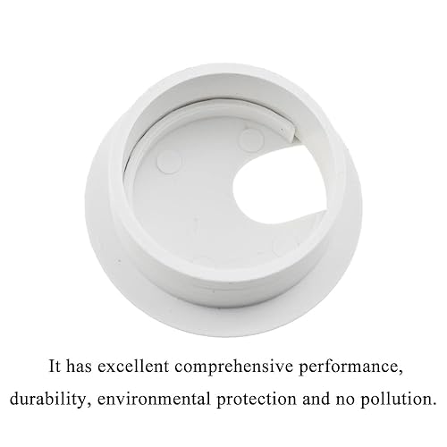 Miniatura 4 de HAHIYO 2 piezas de 1.38 pulgadas35 mm de plástico ABS blanco en forma de U para escritorio, ojales de cable, gestión de cables, cubierta de agujero